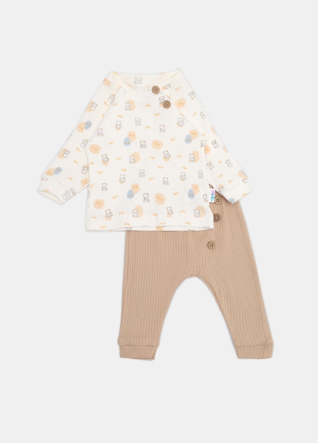 Бежевий демісезонний костюм з штанами для хлопчика колір бежевий цб-00243111 Minilay