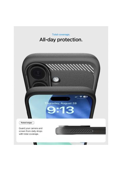 Чехол для мобильного телефона (ACS10367) Spigen Rugged Armor MagFit iPhone 17 Matte Black (367017495)