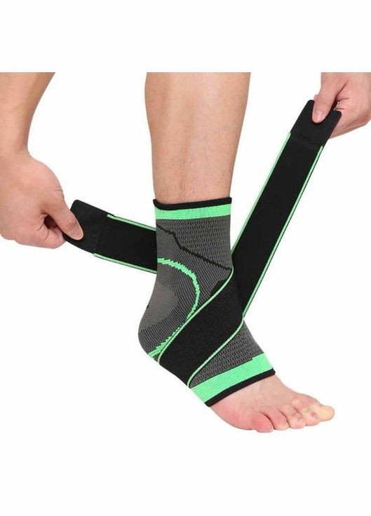 Спортивный эластичный бандаж голеностопного сустава с фиксирующим ремнем. No Brand (318697906)