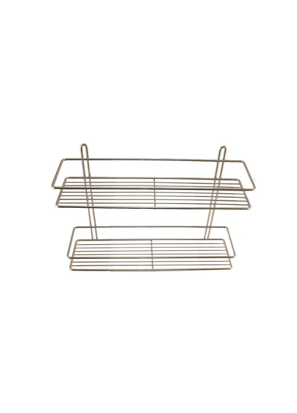 Полиця для ванної кімнати настінна подвійна антикорозійна 110 x 400 x 250 мм FZB (332986455)