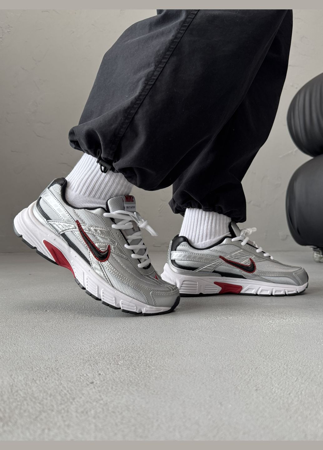 Кроссовки женские и мужские Adidas Initiator grey red | Адидас Инитиатор серые красные No Brand серые демисезоны (316091086)