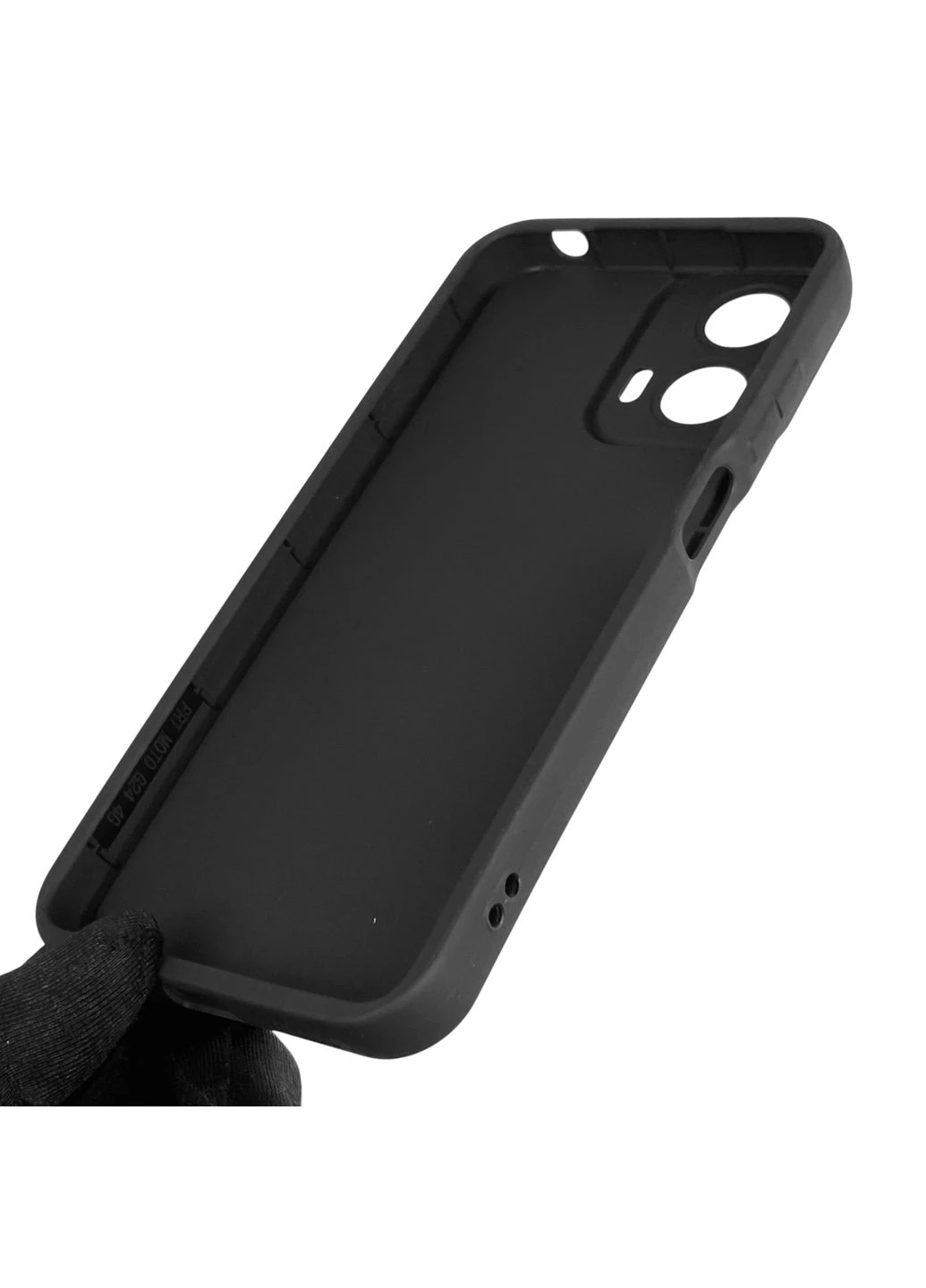 Чохол силіконовий Soft Touch з 3D принтом для Moto G04 (XT2421-2) чорний (Повний захист камери) Motorola (370671454)