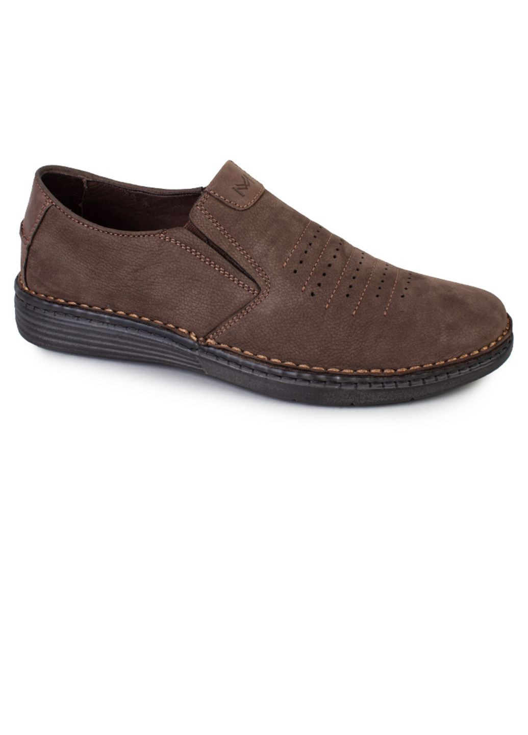 Серые повседневные туфли мужские бренда 9200535_(1) ModaMilano без шнурков