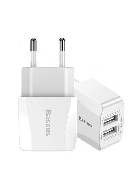 Сетевое зарядное устройство для телефона на 2USB Mini Dual-U |2USB, 2.1A| Baseus (337352293)