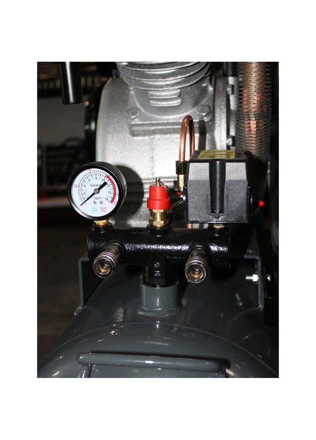 Компрессор высокого давления ременной KC2090A-120L (120 л, 670 л/мин, 5.5 кВт, 380-400 В) GTM (290851940)