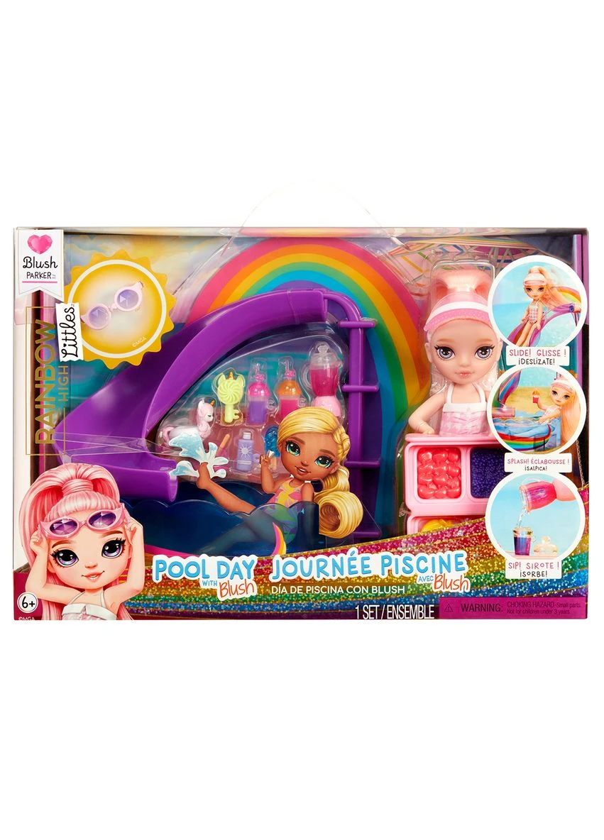 Ігровий набір Rainbow High Littles Веселкове свято в басейні з лялькою Блаш 15 см No Brand (398202186)
