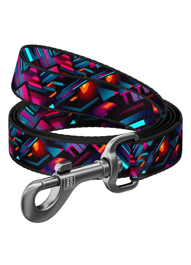 Поводок для собак WAUDOG Nylon нейлоновый с рисунком "Бесконечные миры" для маленьких и больших пород 20 мм 122 ProDobro (373221548)
