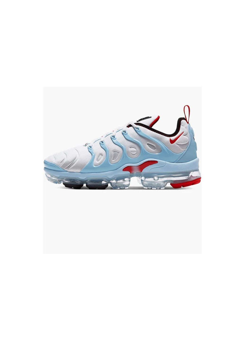 Белые мужские кроссовки air vapormax plus white/light blue Nike