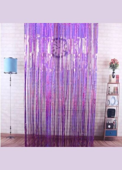 для фотозони прикраса 245 см на 92 см фіолетовий Jannet Дощик (316580242)