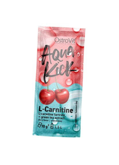 Карнитин с Экстрактом Зеленого Чая, Aqua Kick LCarnitine, 10г Вишня (02250024) Ostrovit (315425295)
