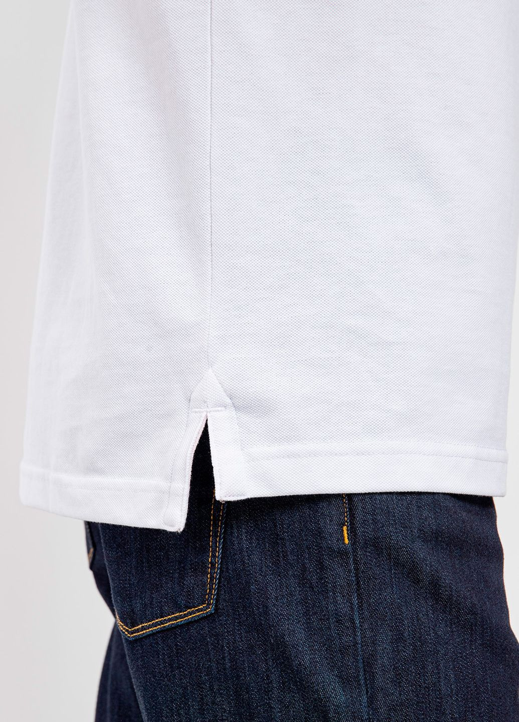 Белая футболка-поло для мужчин Fred Mello