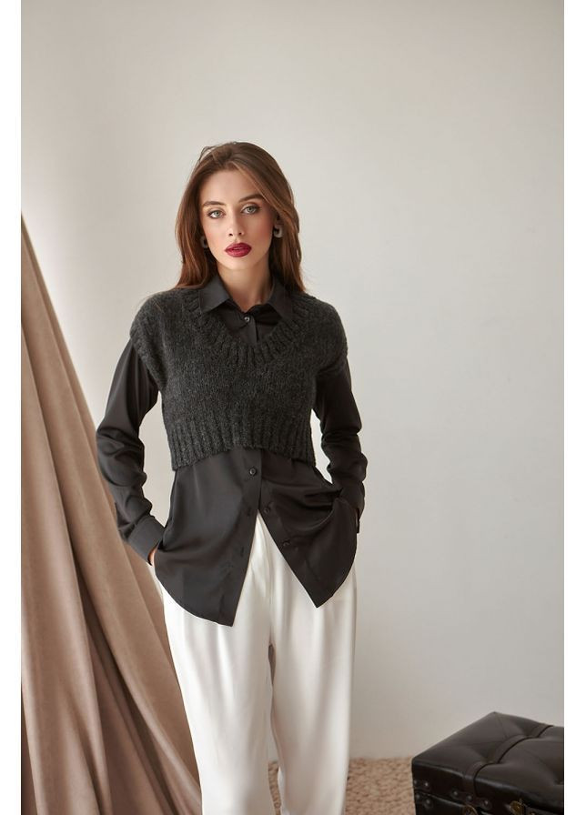 Жилет 2400 Антрацит Triko Bakh (368650740)