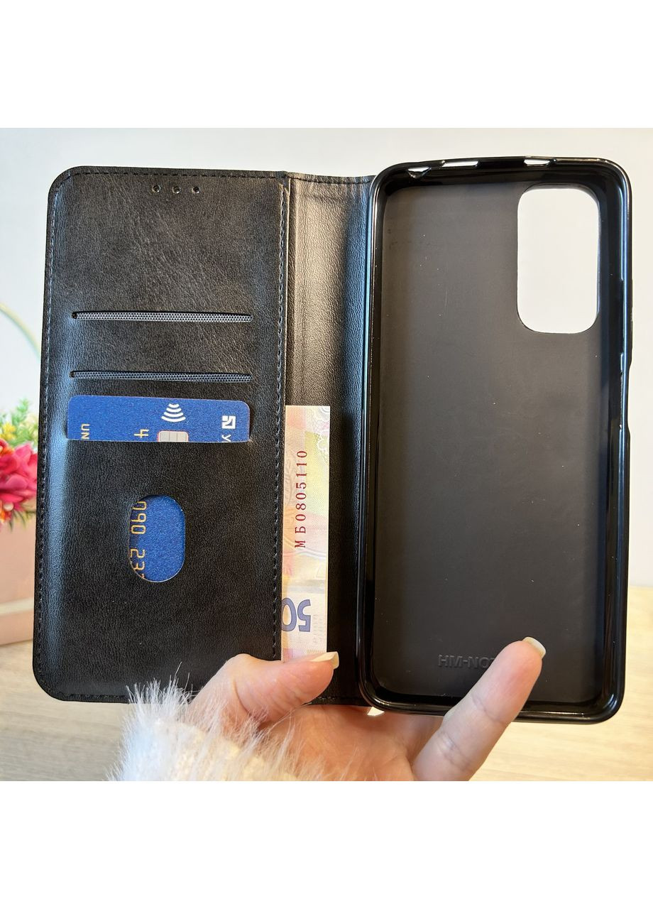 Чохол для xiaomi redmi Note 11 / 11s книжка підставка з магнітом і візитницею Business Leather червоний No Brand (303356431)