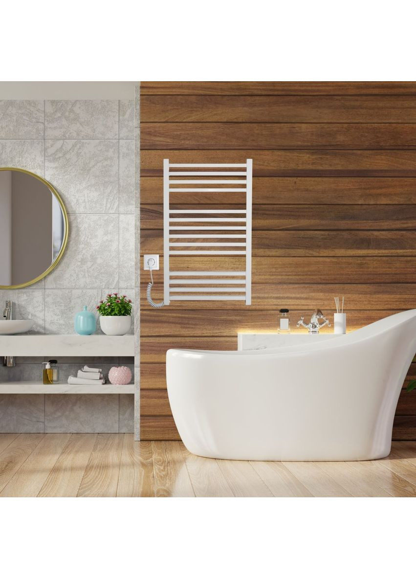 Рушникосушарка електрична з кнопкою глянець 790*490 Carino LORENZO (365595980)