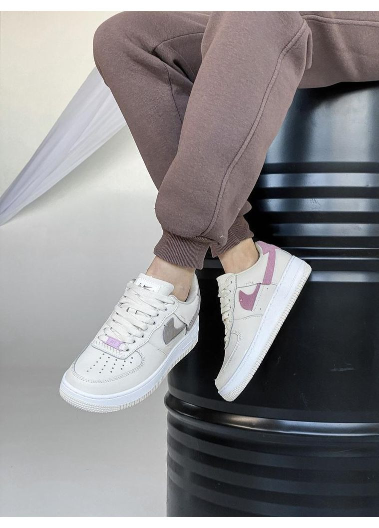 КРОССОВКИ ЖЕНСКИЕ NIKE AIR FORCE 1 LX WMNS BEIGE НАЙК АИР ФОРС 1 ПРЕМИУМ No Brand бежевые демисезоны (369389817)