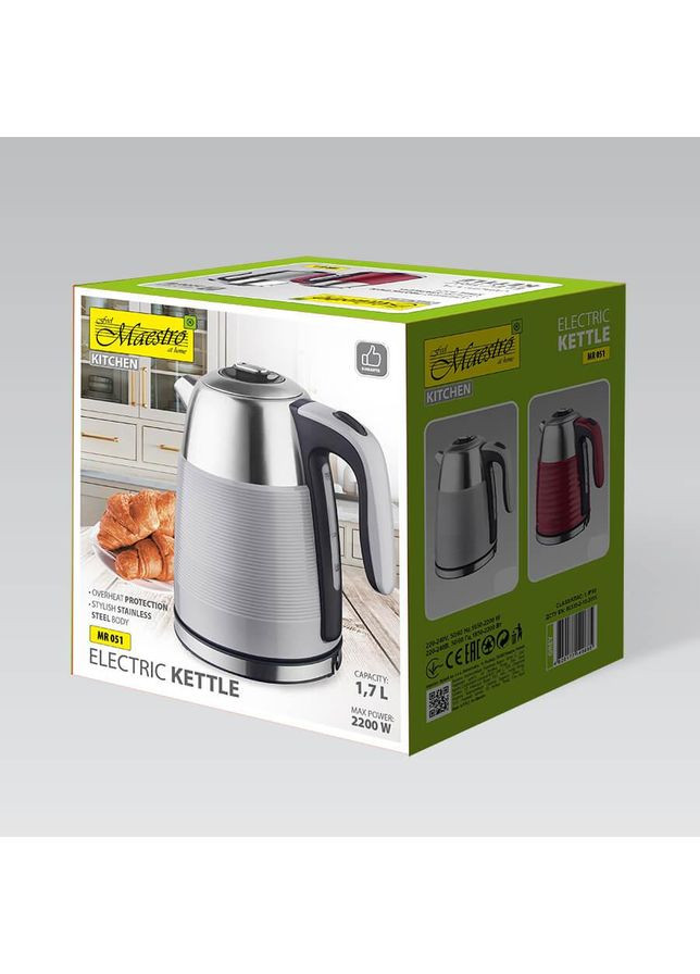 Ел.Чайник металевий/2000вт/1,7л. Maestro (360394957)