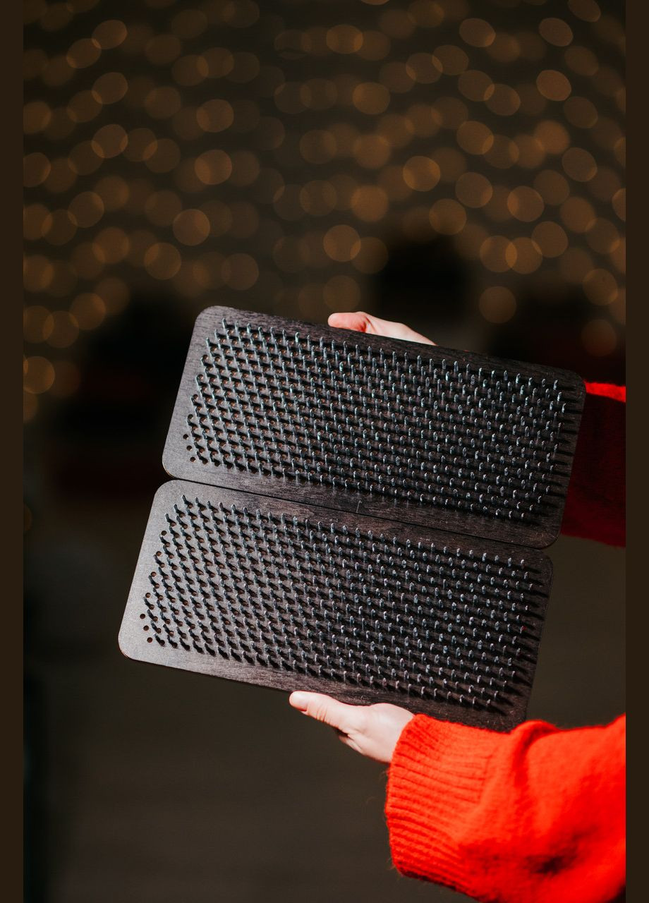 Доска садху черная шаг 8 мм для начинающих с медными гвоздями. No Brand (337165493)