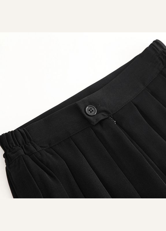 Спідниця по коліно в стилі аніме плісирована класична чорна 6542 176-182 No Brand (351476372)