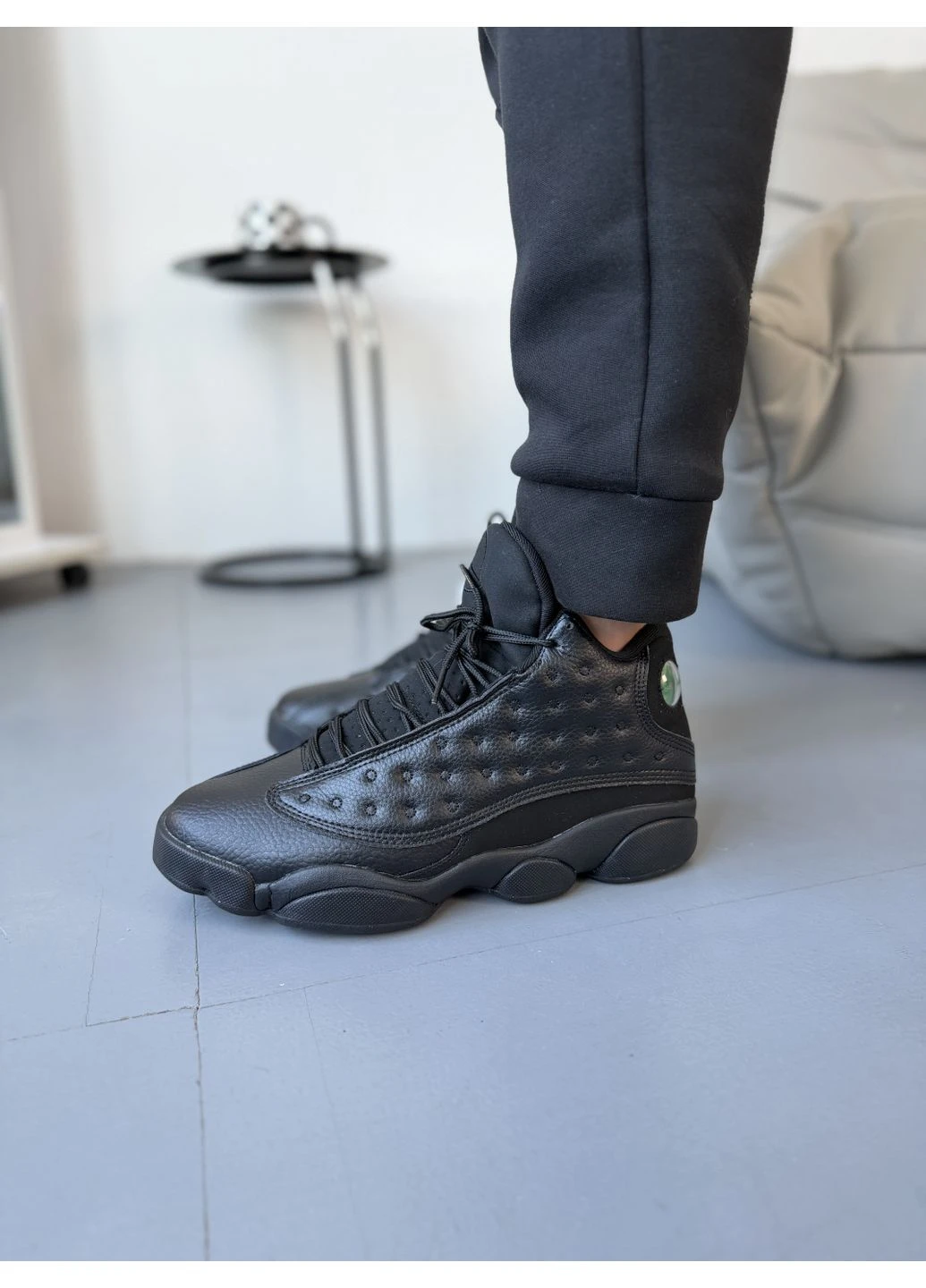 Чорні літні кросівки nike 13 retro total black altitude найк аір ретро No Brand