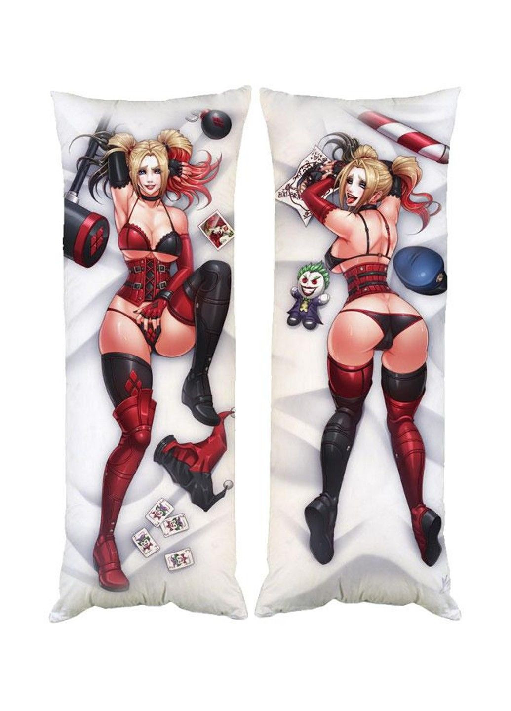 Подушка дакимакура Harley Quinn Харли Квинн декоративная ростовая подушка для обнимания двусторонняя No Brand (328315823)