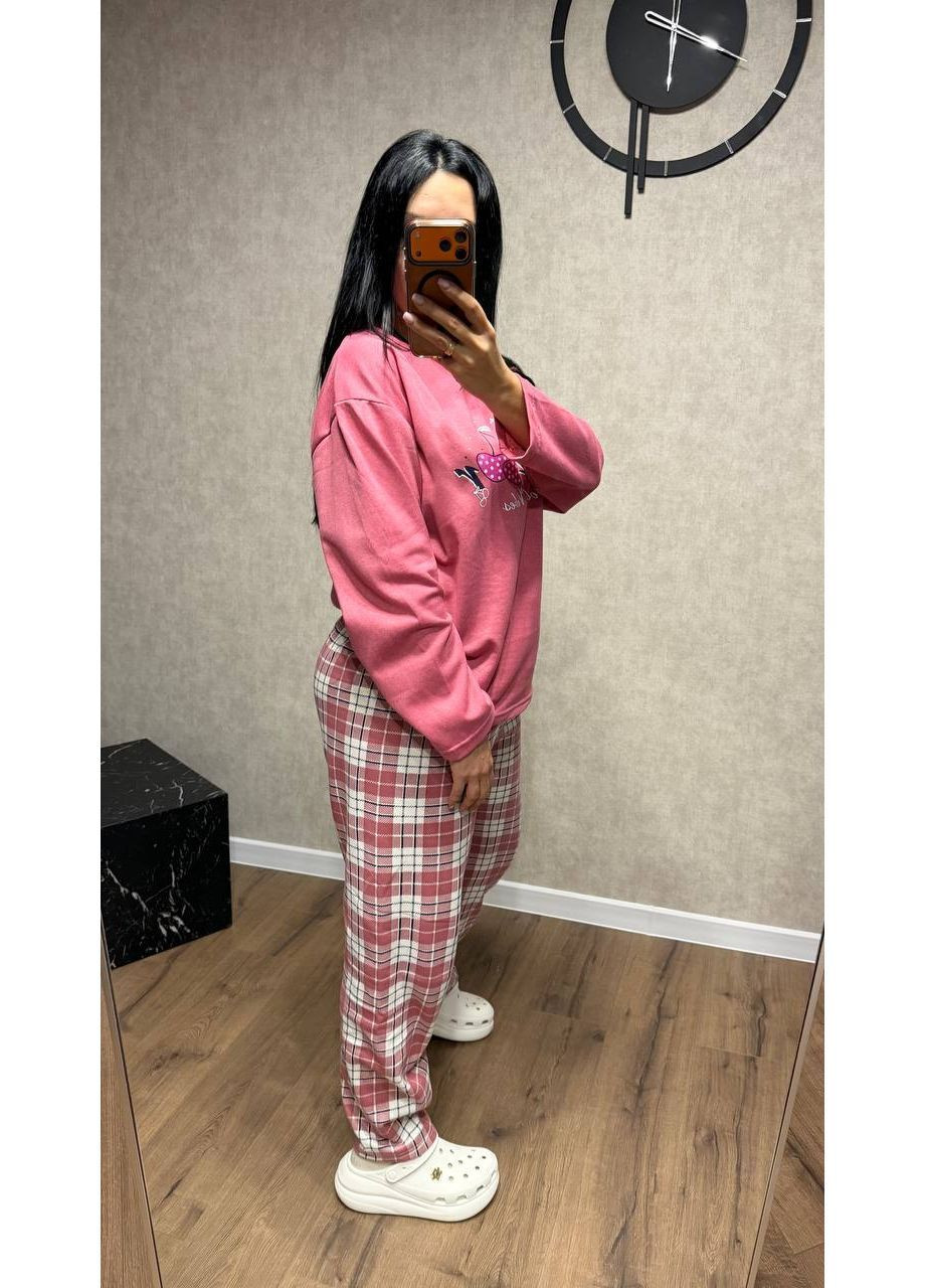 Рожева всесезон піжама жіноча байкова Style Point