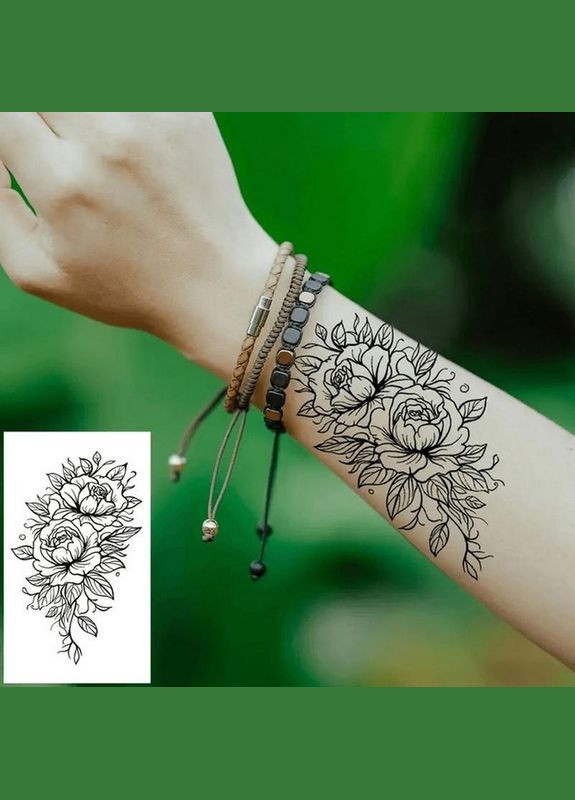 Набір дитячих тимчасових татуювань "Чорні міні №4" black-tattoo-mini-set-4-H No Brand (339782555)