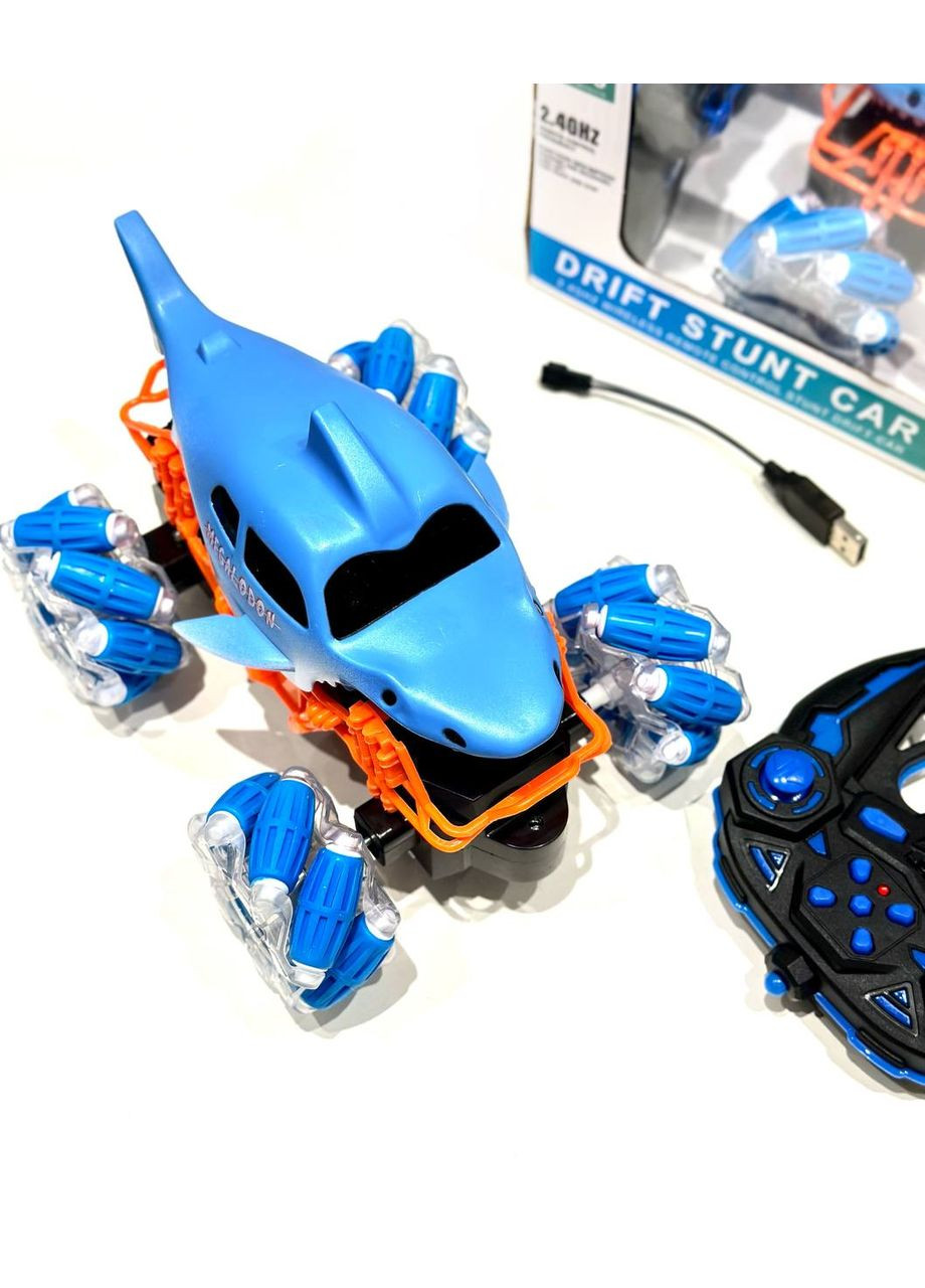 Детская трюковая машинка на радиоуправлении 0088-TS Акула с подсветкой Fun Game (327217775)