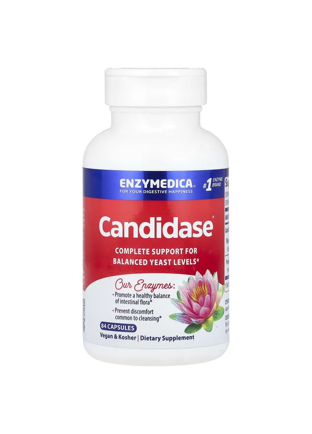 Комплекс для поддержки здоровой микрофлоры кишечника Candidase - 42 капсул Enzymedica (293944956)