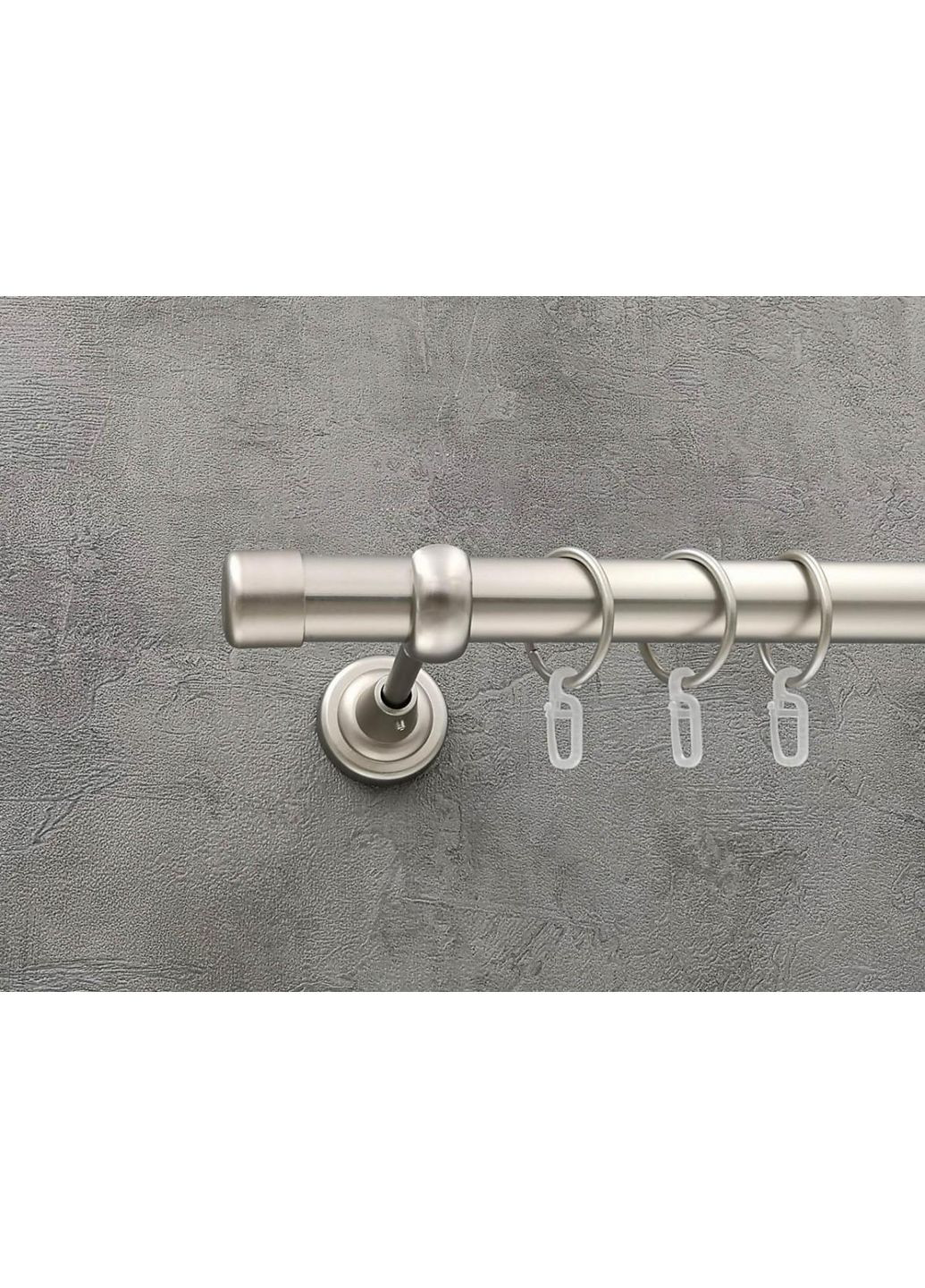 Карниз Заглушка гладкая штанга одинарный открытый 25 мм 160 см Сатин Quadrum (352778330)