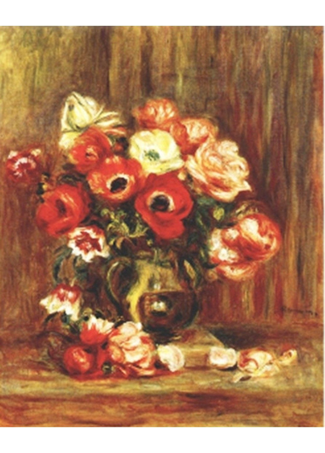 Набор Алмазная мозаика вышивка Натюрморт з анемонами Пьер Огюст Ренуар подрамнике 40х50 189679 No Brand (332208448)