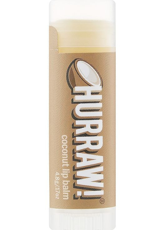 Бальзам для губ - Hurraw Coconut Lip Balm 4.8g. Hurraw! (368615380)