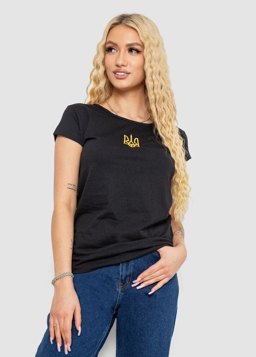 Футболка женская с вышитым трезубцем,, 244R2213-2 Ager - (325477599)