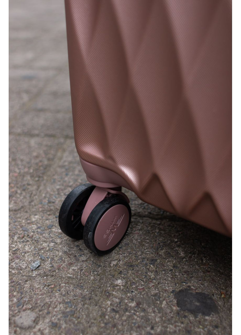 Валіза пластикова ручна поклажа XS міні, колір рожевий Wings 190 (361047999)