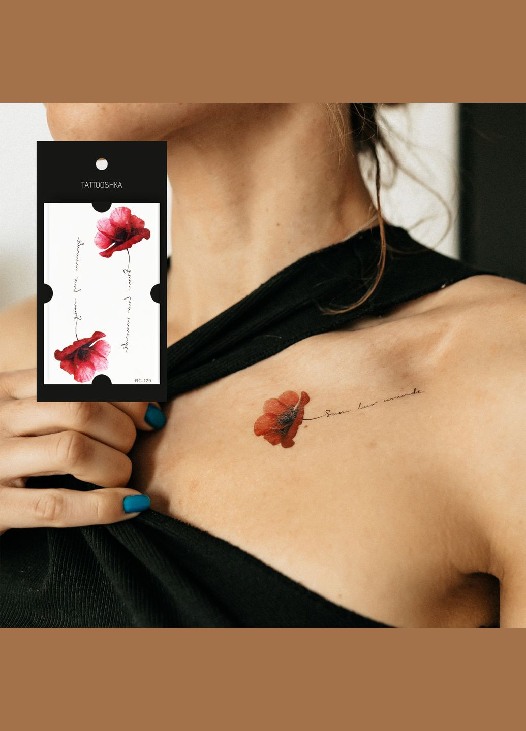 Временное тату "Красные маки" Tattooshka (304773779)