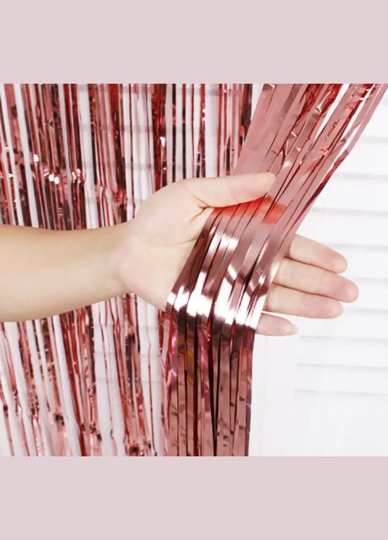 Дождик для фотозоны длинный 4 м на 1 м розовое золото Jannet Дощик (316644765)