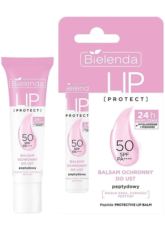 Защитный пептидный бальзам для губ SPF 50 Lip Protect 10g (1339206-7425454) Bielenda (368636901)