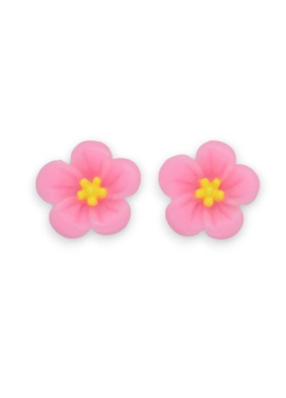 Сережки дитячі кліпси для вух без пробивання вуха "Квіткова Пишність" ніжно рожеві Liresmina Jewelry (289533640)