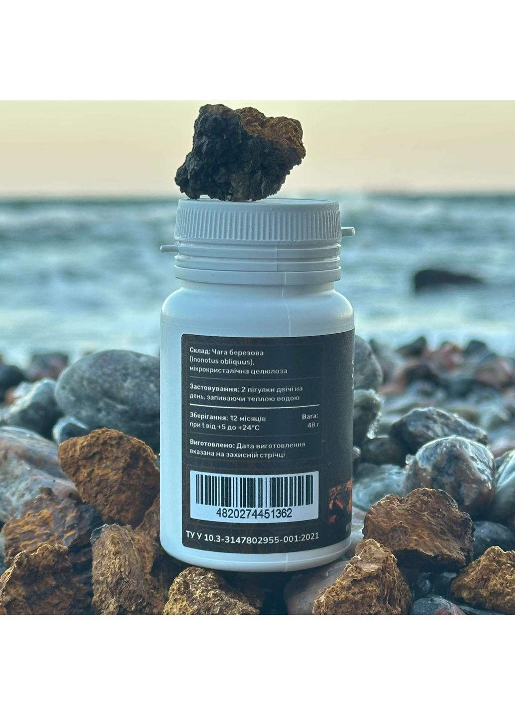 Чага березовая, таблетки 120 шт по 0.4 г Лісовик (334711120)