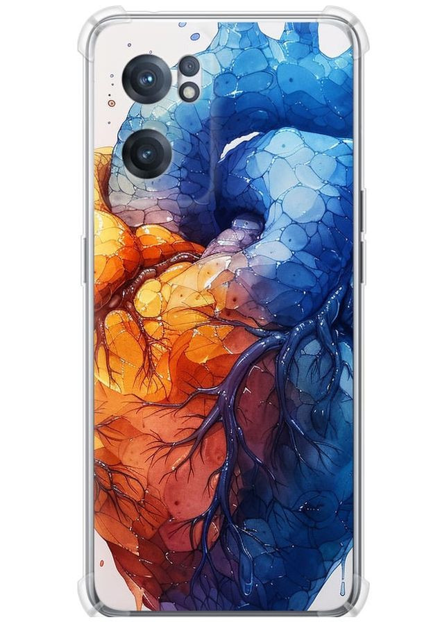 Силіконовий протиударний с посиленими кутами чохол 'Арт-серце' для Endorphone OnePlus Nord CE 2 (285108736)