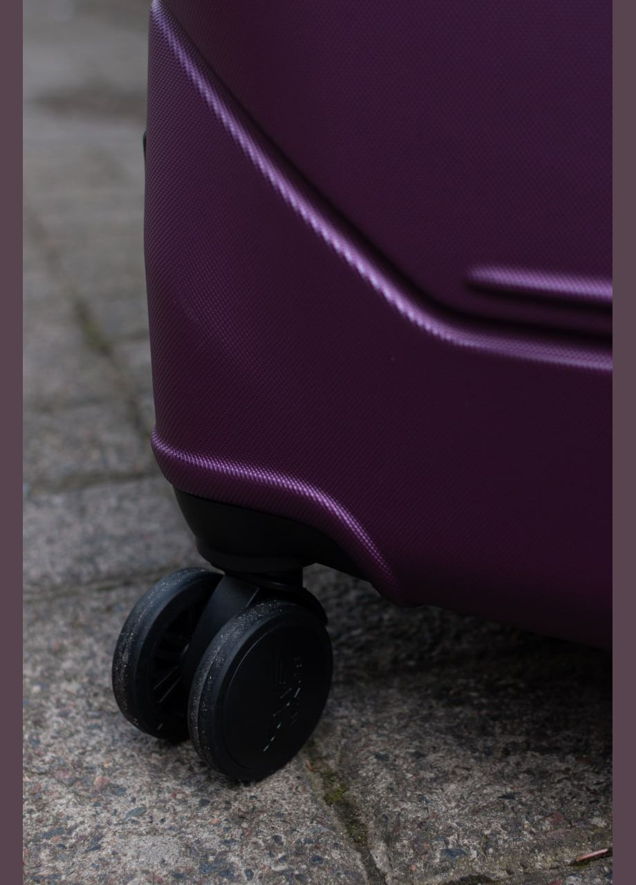 Валіза пластикова ручна поклажа XS, колір темно фіолетовий Wings 148 (347147059)