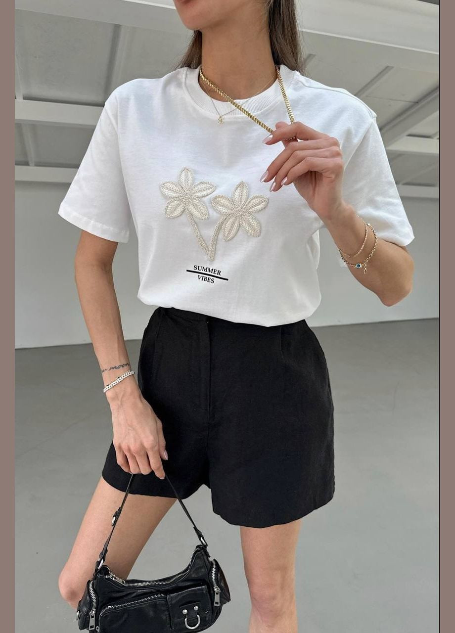 Лляні шорти на високій посадці Adelante (336339443)