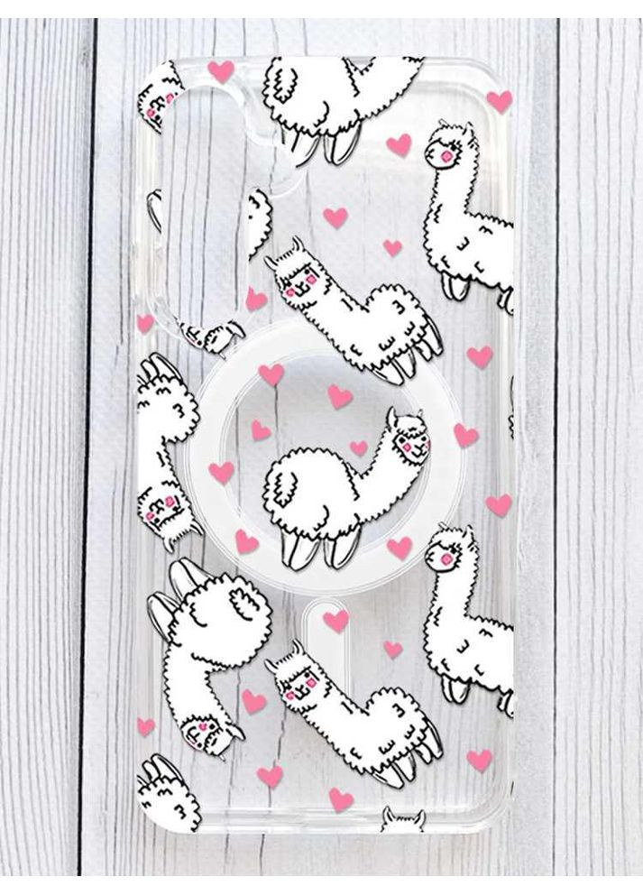 Магнітний чохол на Samsung Galaxy S24 Plus із підтримкою MagSafe Лами (принт 95) Silicone Case (356129066)