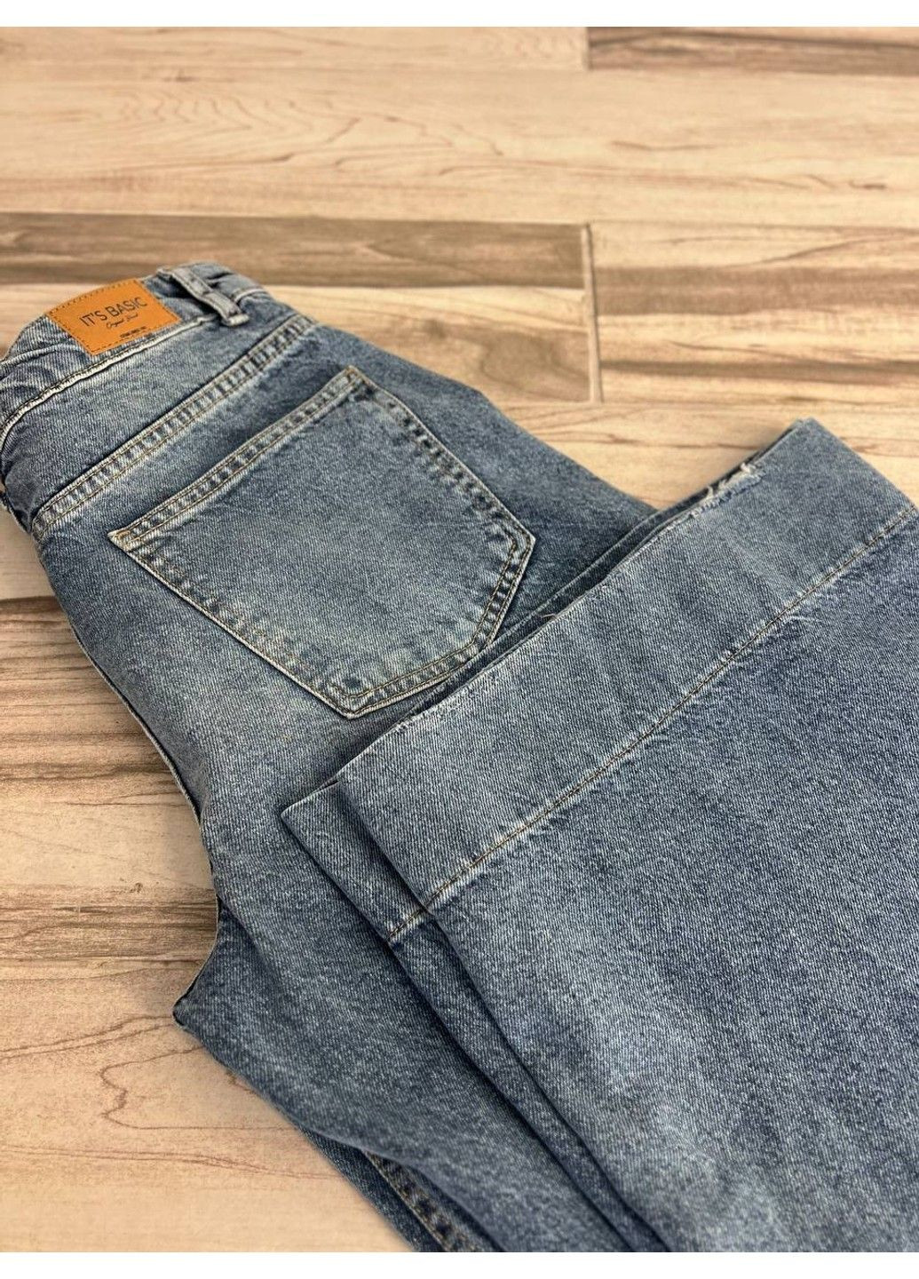 Джинси жіночі 3717-31 PALAZZO jeans вільні палаццо широкі кльош стрілка довгі світло сині Its Basic - (325602823)