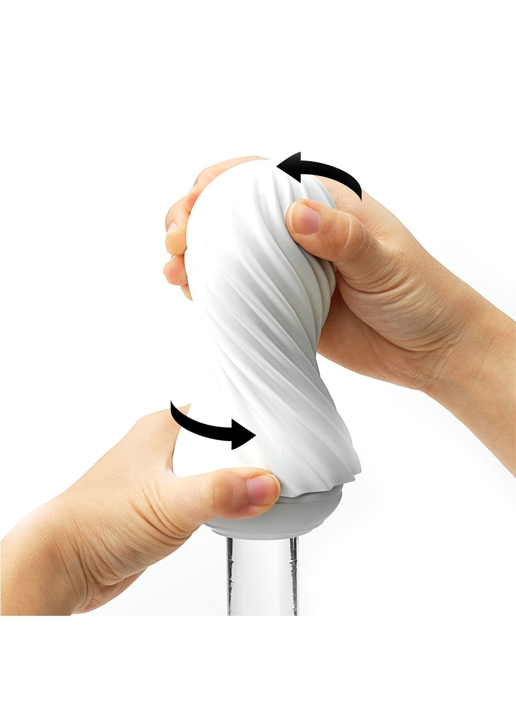 Мастурбатор FLEX Silky White с изменяющейся интенсивностью, можно скручивать Tenga (297587527)