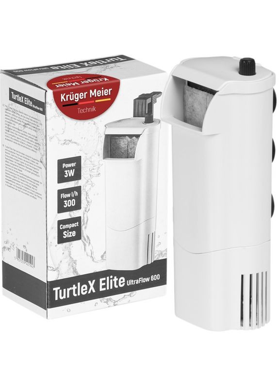 Фільтр для черепах TurtleX Elite з водоспадом та регульованим потоком для мілководних акваріумів Kruger Meier (364488869)