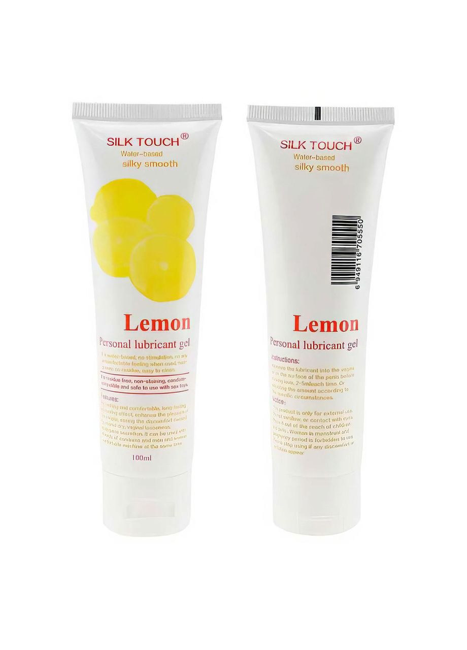 Интимный гель-лубрикант увлажняющий Silk Touch с ароматом лимона 100 мл No Brand (366665279)