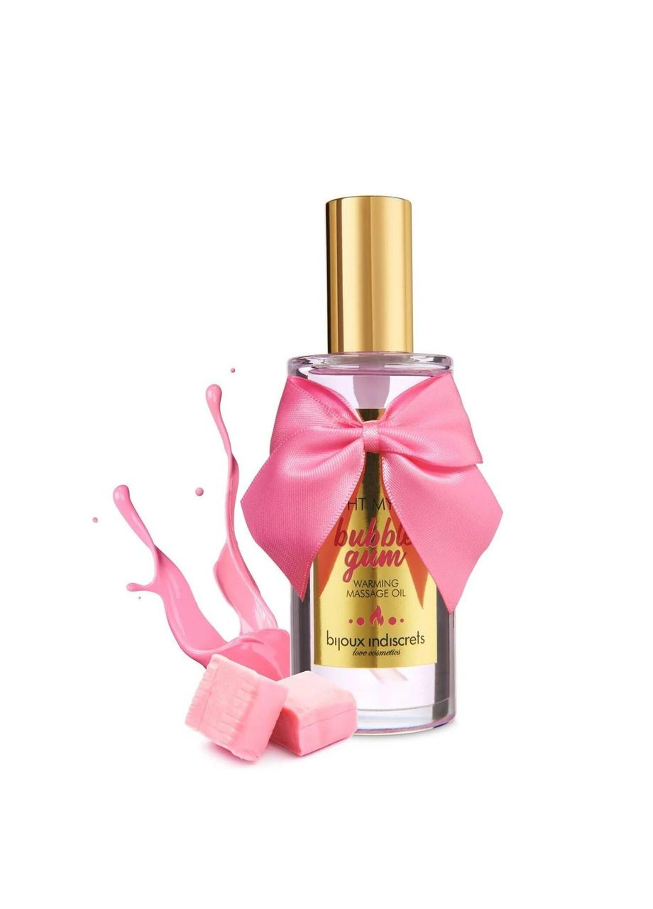 Разогревающее масло Light my Fire - Strawberry Bubblegum (100 мл) Bijoux Indiscrets (367723795)