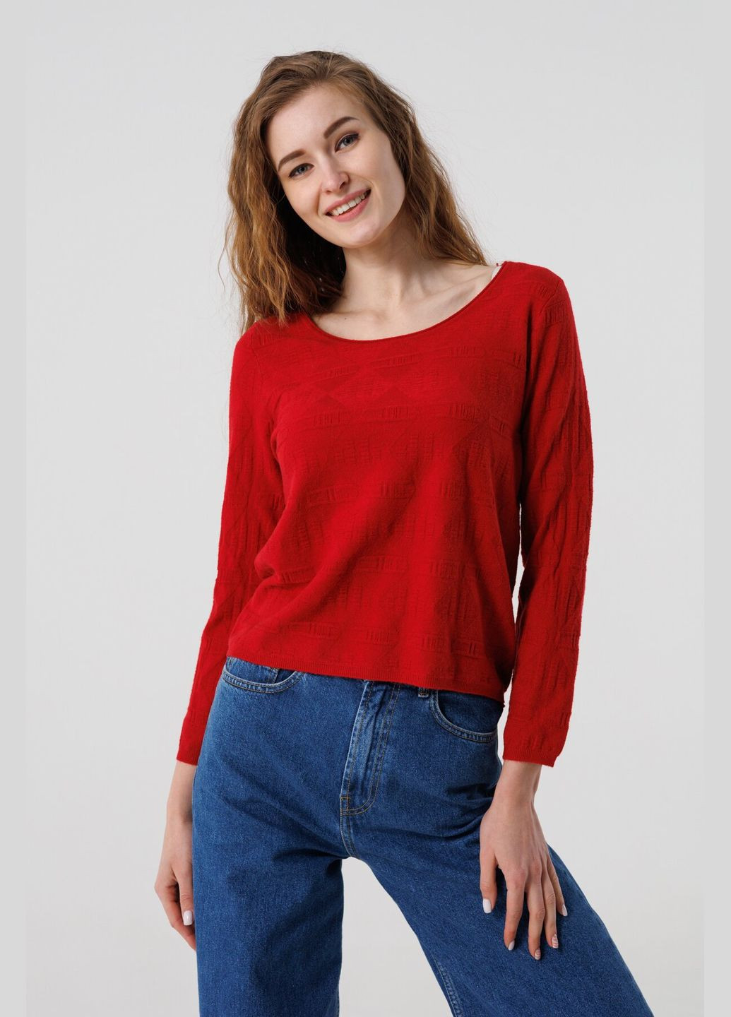 Червоний джемпер однотонний жіночий 802 (2000990337214d) shop (2000990337214) No Brand