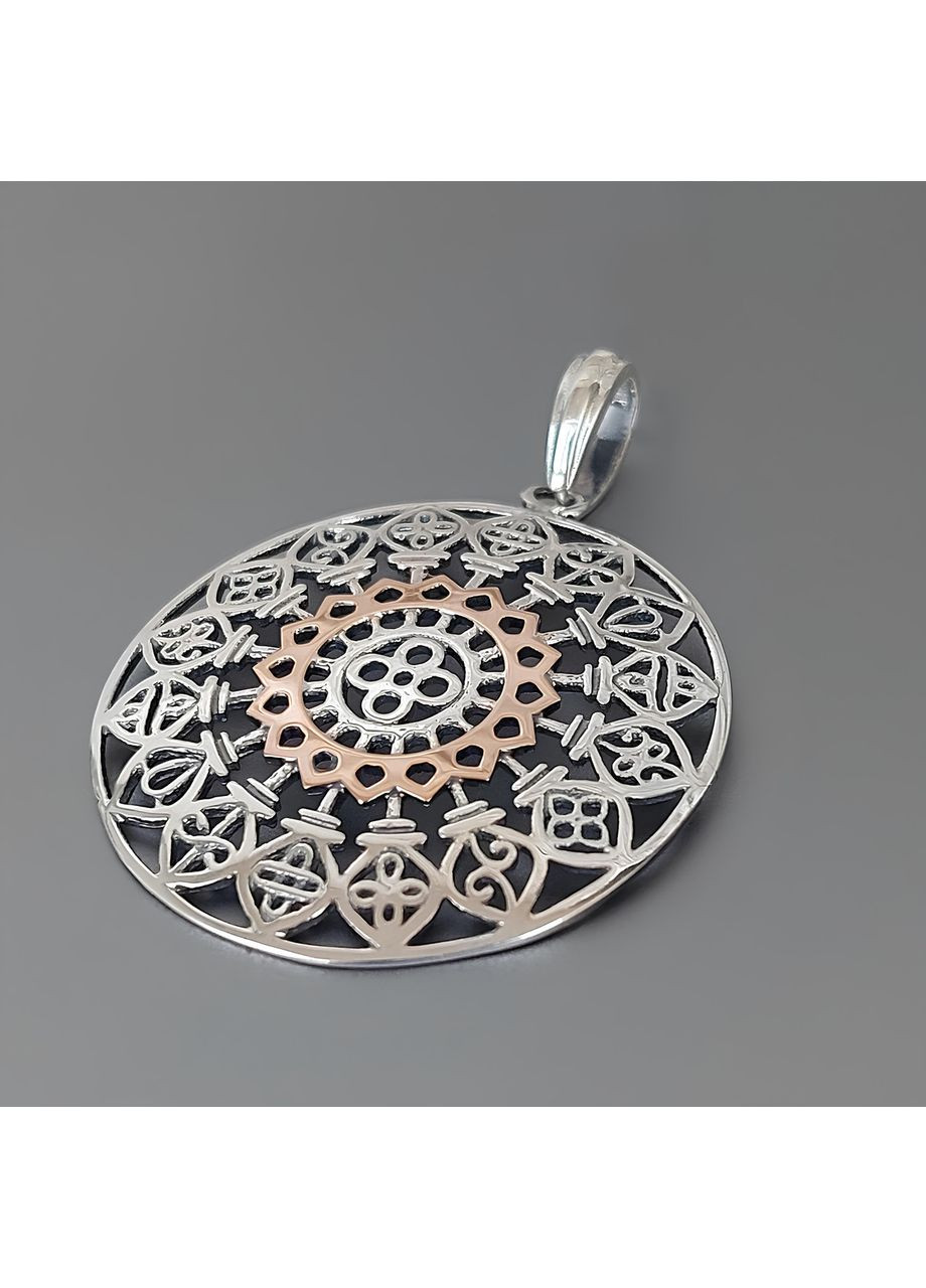 Кулон Мандала Бажань срібло із золотою накладкою No Brand (355921880)