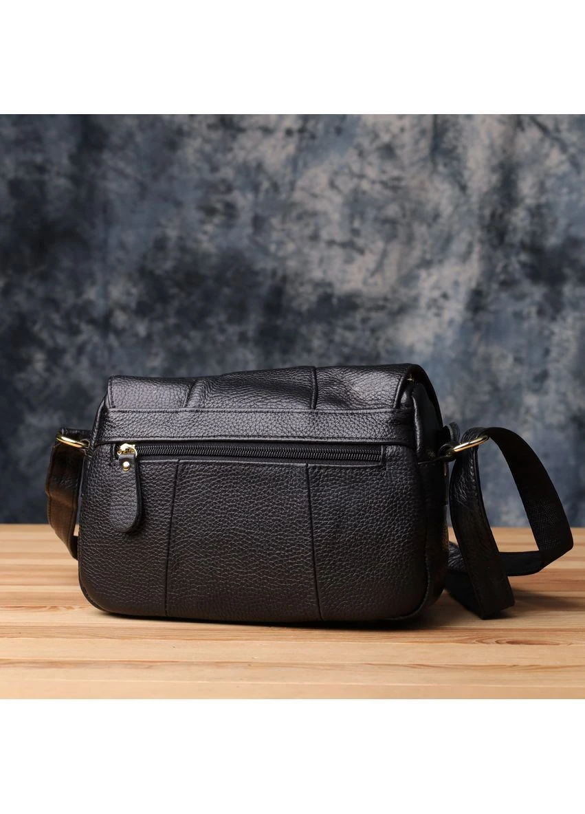 Женская кожаная сумка Vintage  черная стильная повседневная city-bag из натуральной кожи 51475 De Esse (403068423)